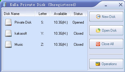 Screenshot of KaKa Private Disk