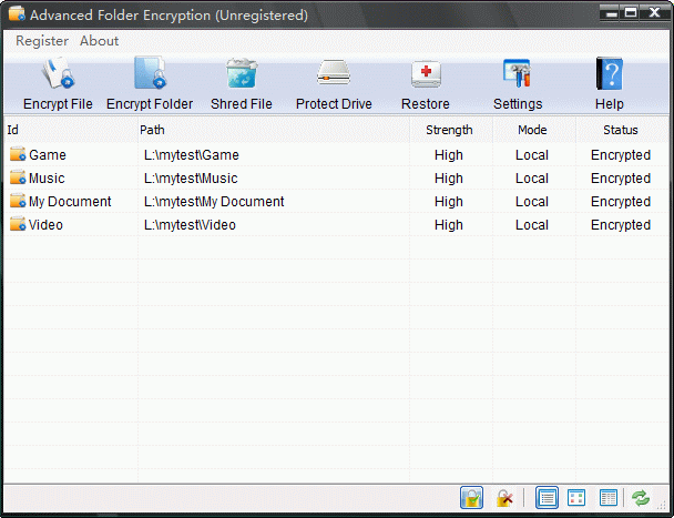 KakaSoft Advanced Folder Encryption screenshot