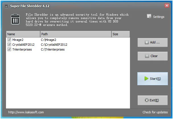 kakasoft free file shredder