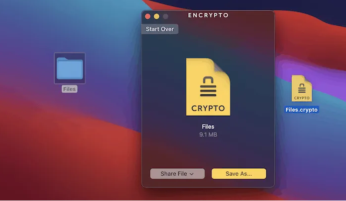 use crypto to encrypt folder on mac