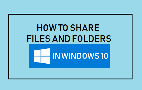 share folder in windows 10