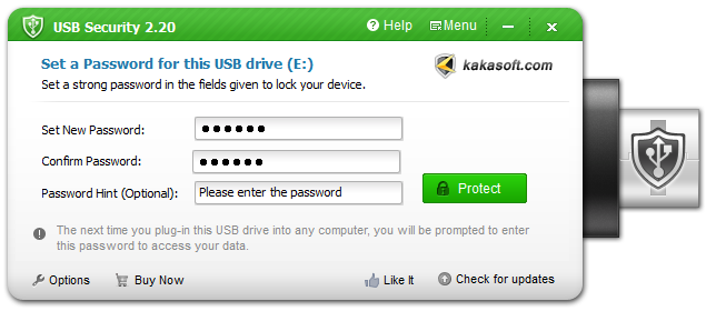 password protect usb drive