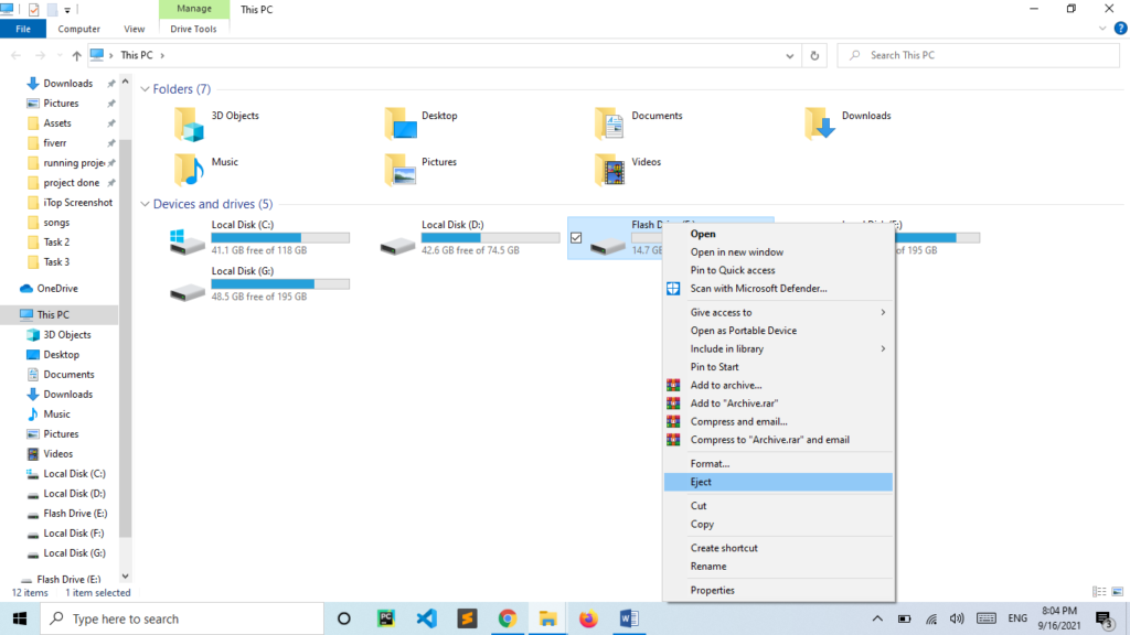 How to properly remove a Flash Drive