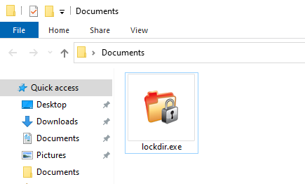 after finish locking and your files will be hidden