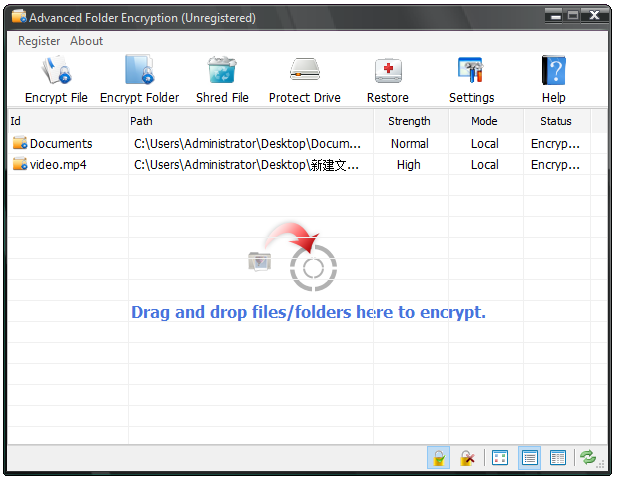 advanced folder encryption file type