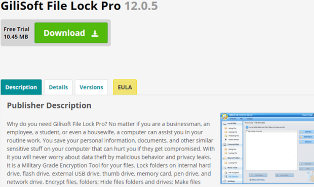 use Folder Gilisoft File Lock Pro to folder protection