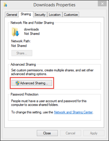 Your Folder Can't Be Shared with advanced sharing