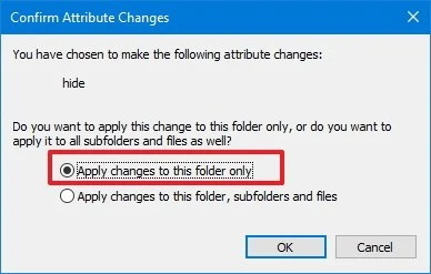 change attributes subfolders