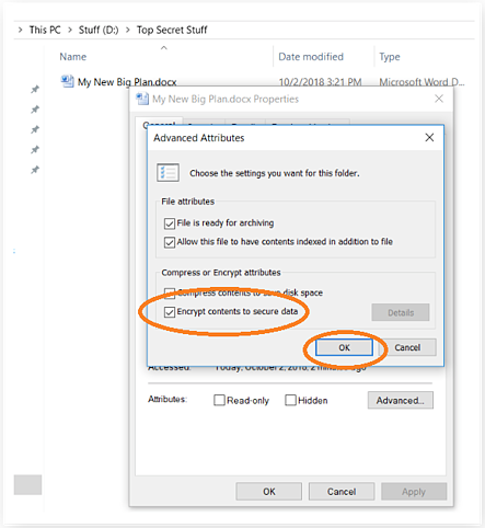  verrouiller le dossier avec bitlocker Windows 7 et 10