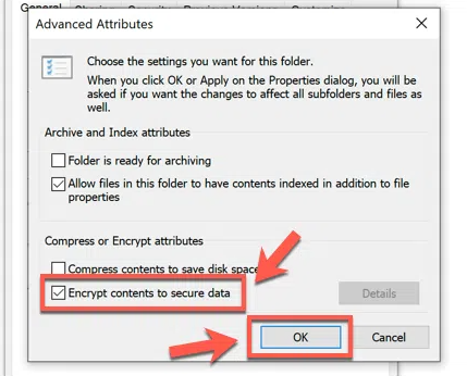 encrypt contents to secure data