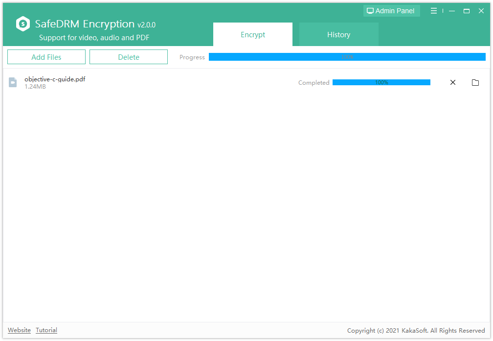 encryption completed