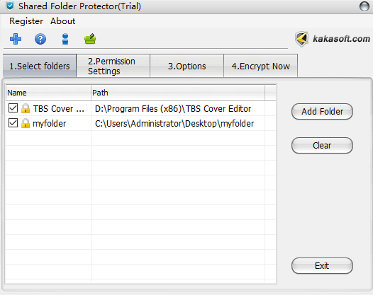 choose folders to protect