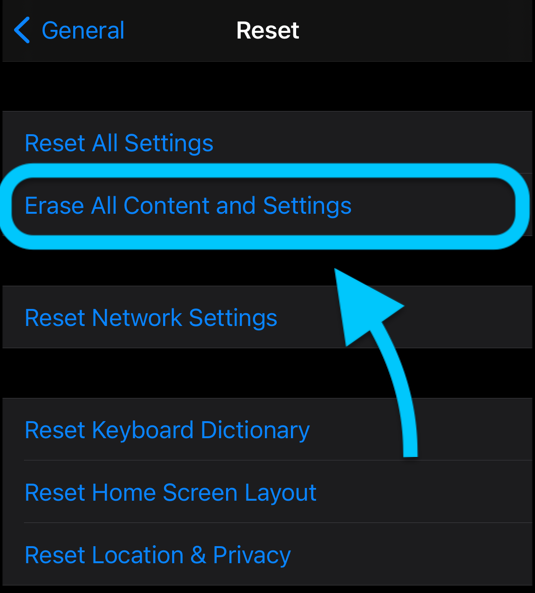 restore factory settings