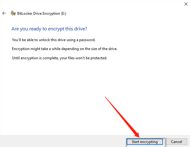 start encrypting