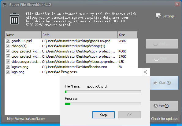 overwrite data with DoD