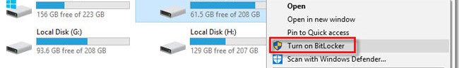 lock external hard drive with bitlocker