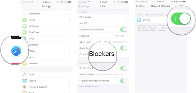 disable content blockers 