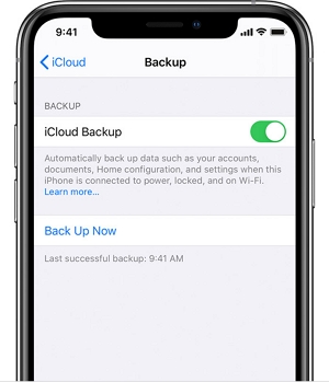 backup idevice in icloud