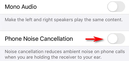 disable phone noise cancellation