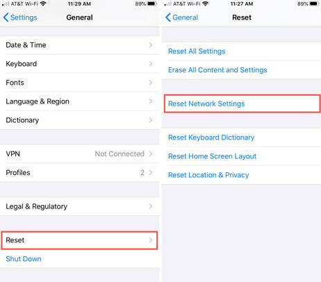 reset network when safari can't find server