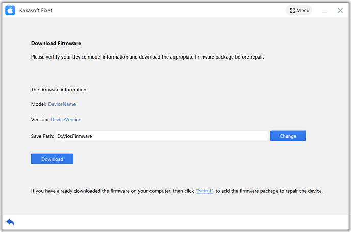 download fixing firmware